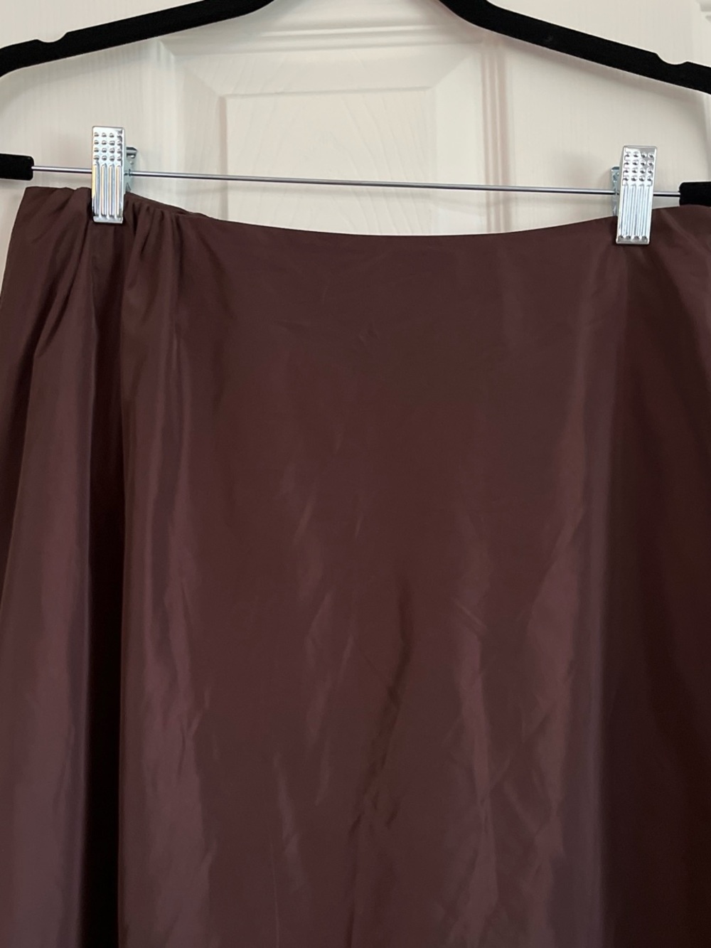 Tibi Classic A-Line Brown midi Skirt - Picture 3 of 7